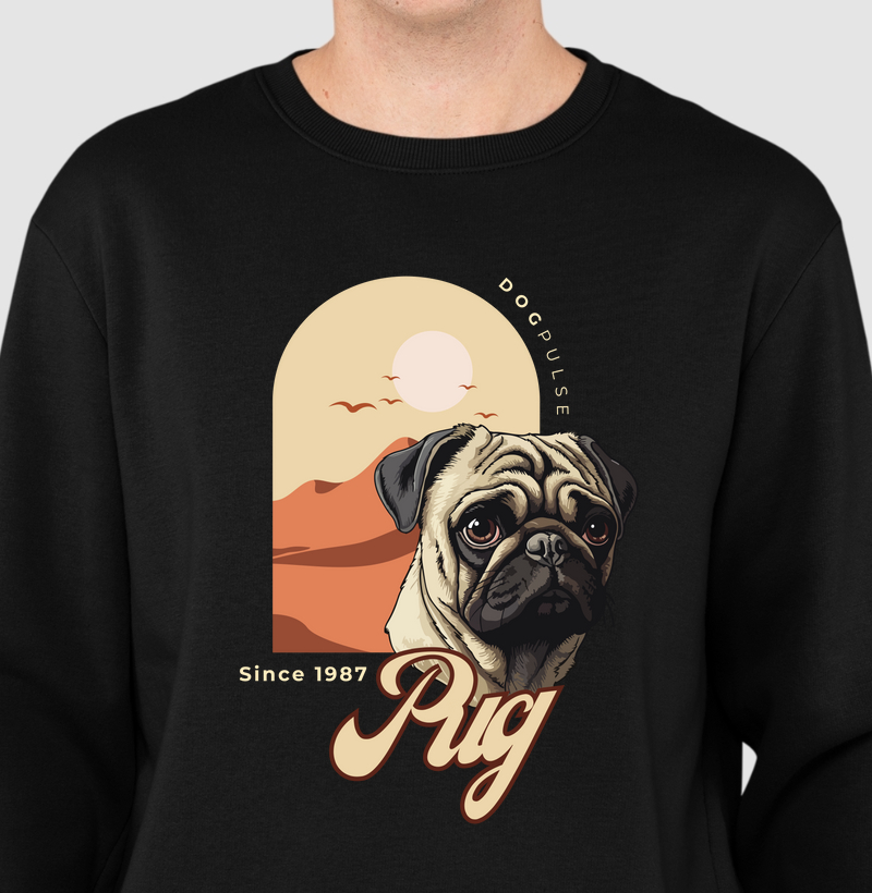Suéter Moletom Pug Busto Dog Pulse