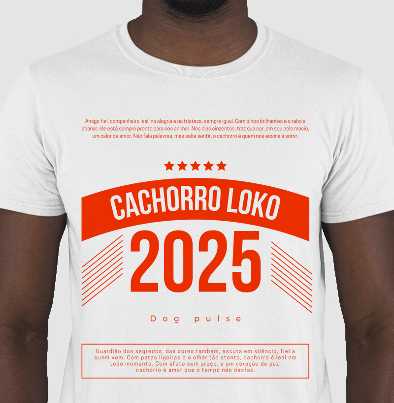 Camiseta Dog Pulse Cachorro Loko