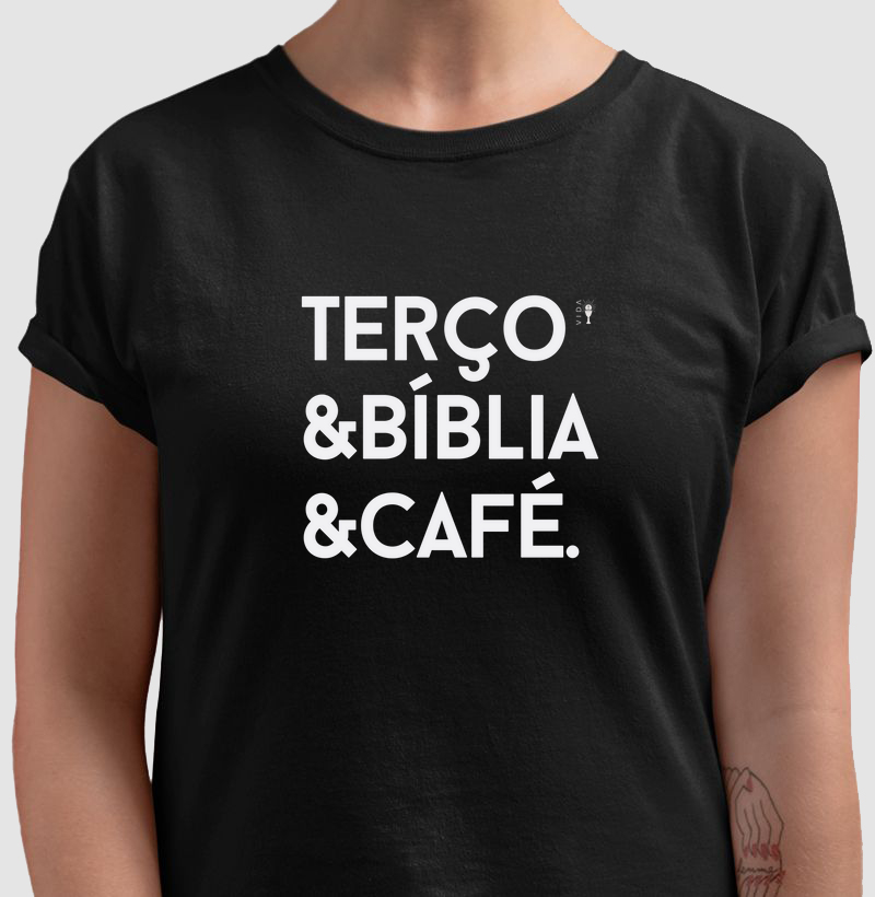 Terço, Bíblia e Café.