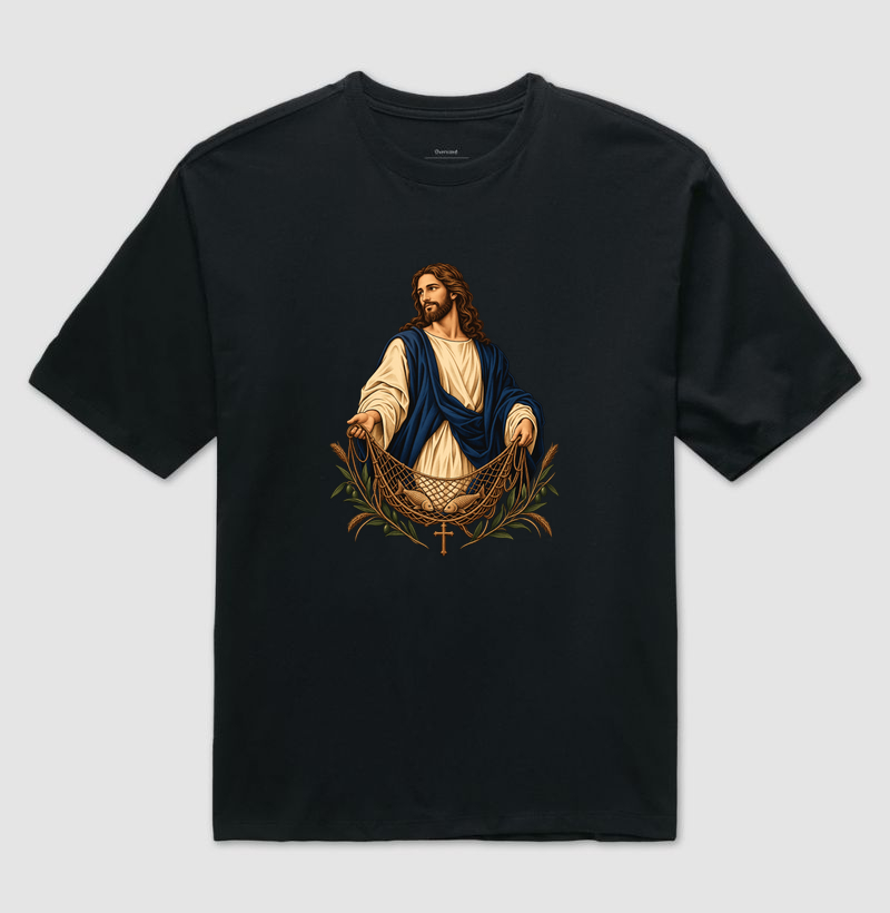 Pescador - Cristo Vivo - Camiseta Oversized