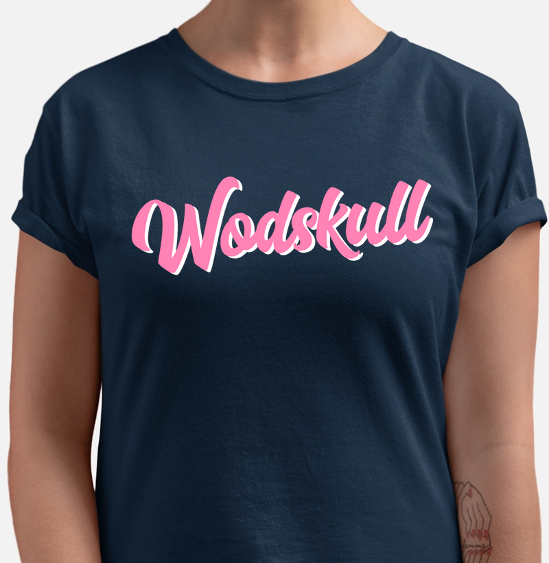 Camiseta Wodskull Pink Logo