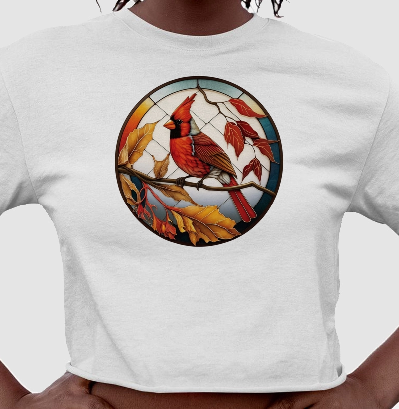 Bird Stained Glass Style III - Crooped