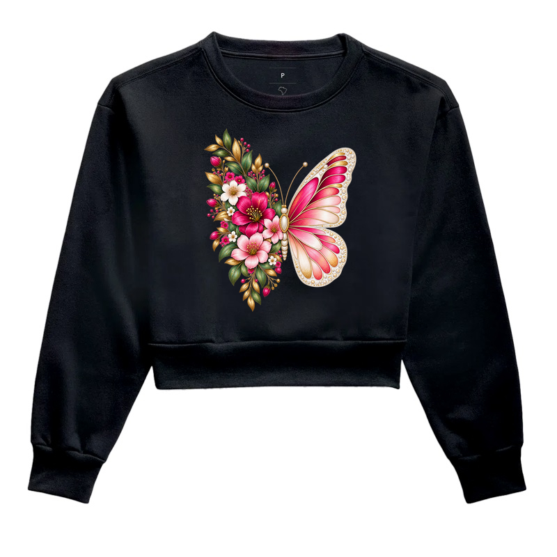 Metamorflores - Cropped Moletom