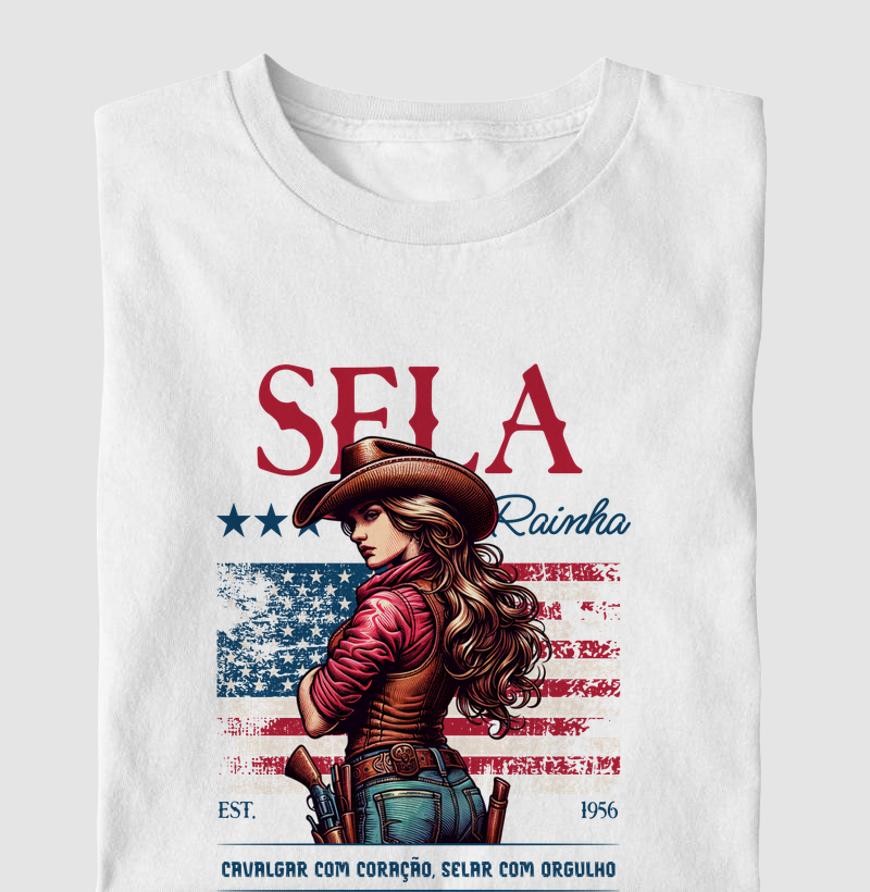 Camiseta Sela Rainha Cowgirl - Moda Country Feminina