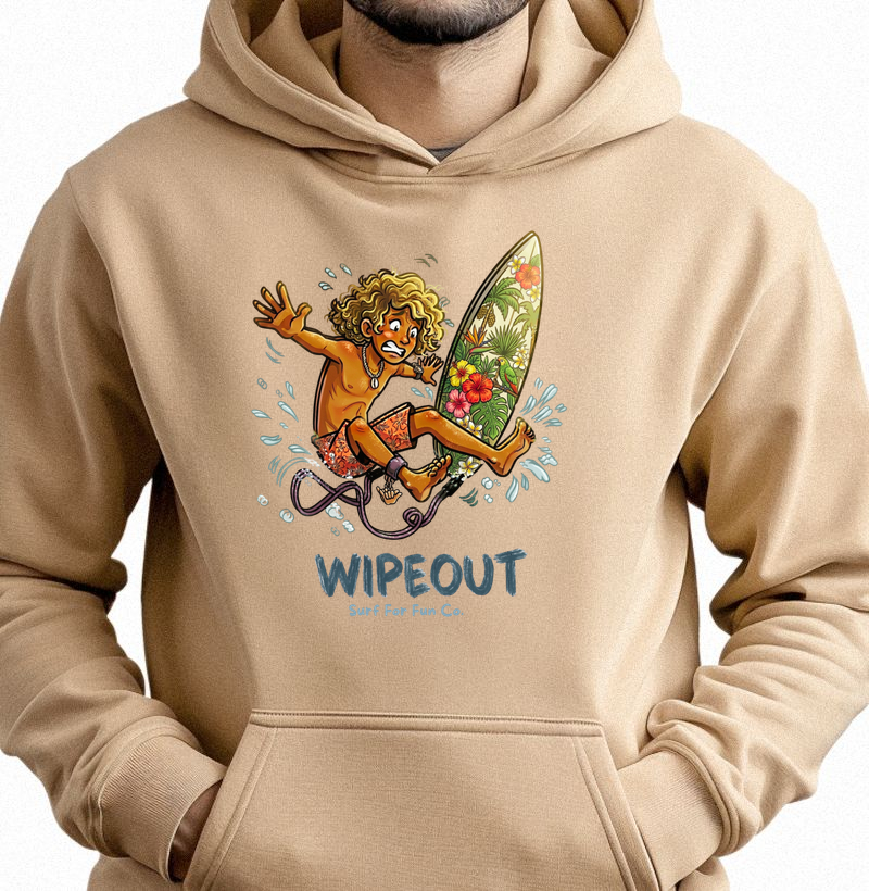 Estampa Exclusiva Surf "WIPEOUT" - Camiseta Masculina de Alta Qualidade