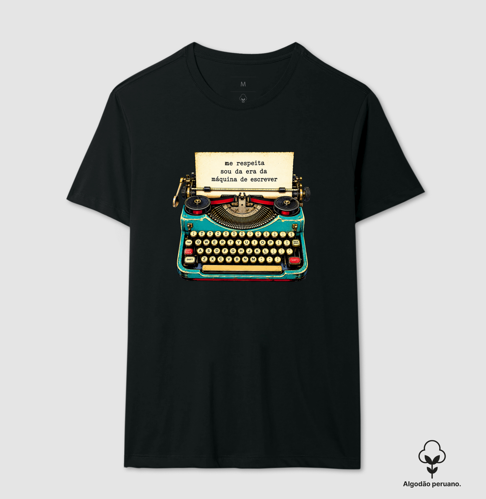 Me Respeita Sou da Era da Máquina de Escrever – Estampa Vintage Nostálgica