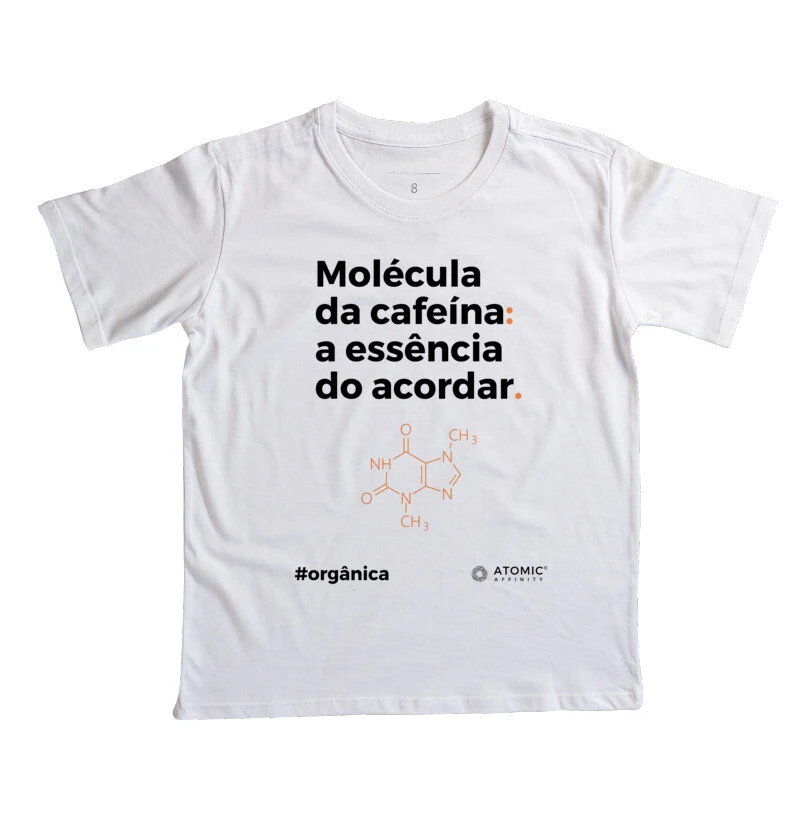 Molécula da cafeína: a essência do acordar.