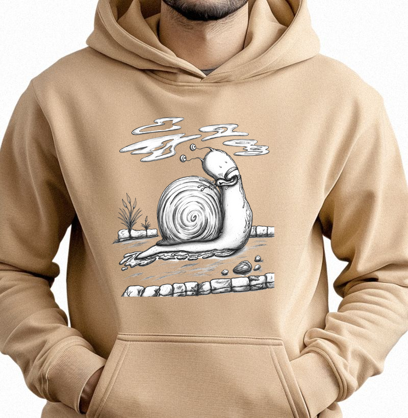 Hoodie Moletom Caracol Preta e Branco