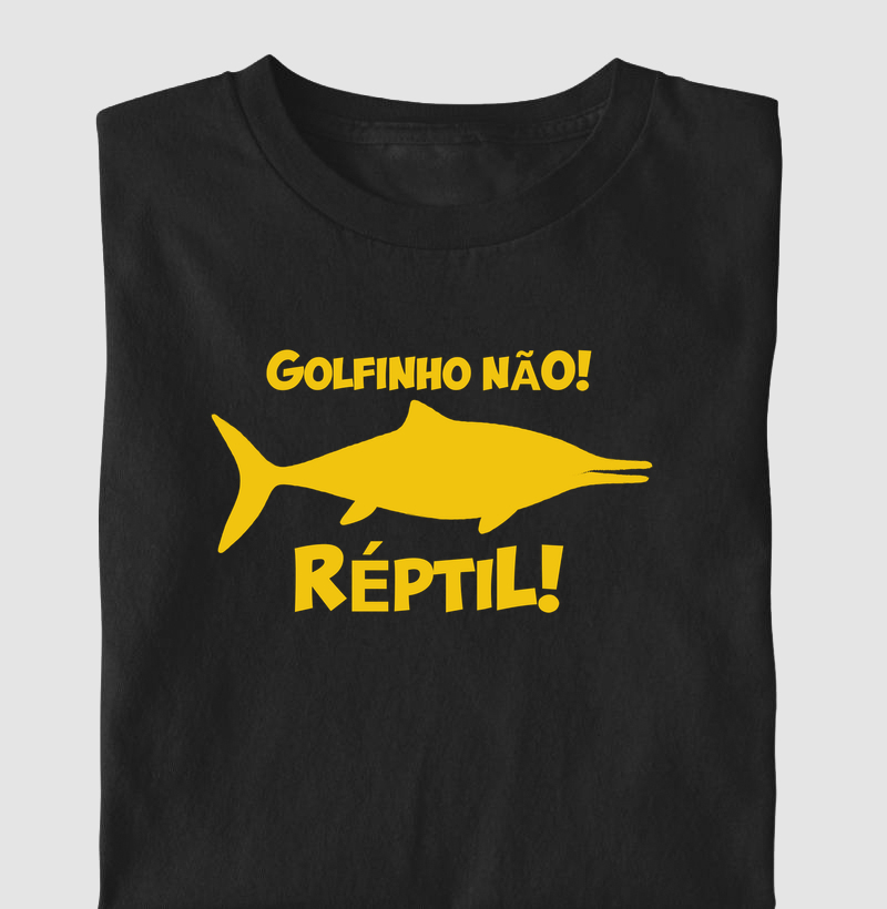 Camiseta Dinossauro Golfinho Não! Ictiossauro Algodão Premium Dinoloco