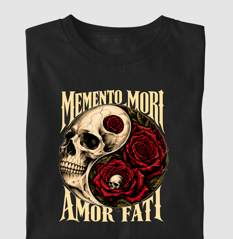 Dualidade — Memento Mori & Amor Fati - Camiseta