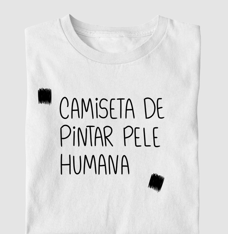 Camiseta de pintar pele humana