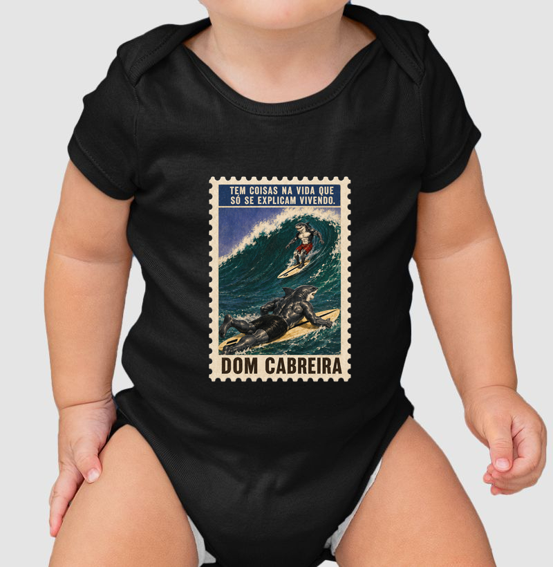 Body Infantil Selo Vivendo a Vida do Surfe - Body Infantil