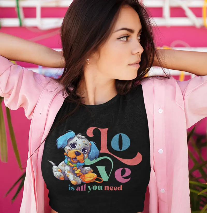 Cropped Love Dog
