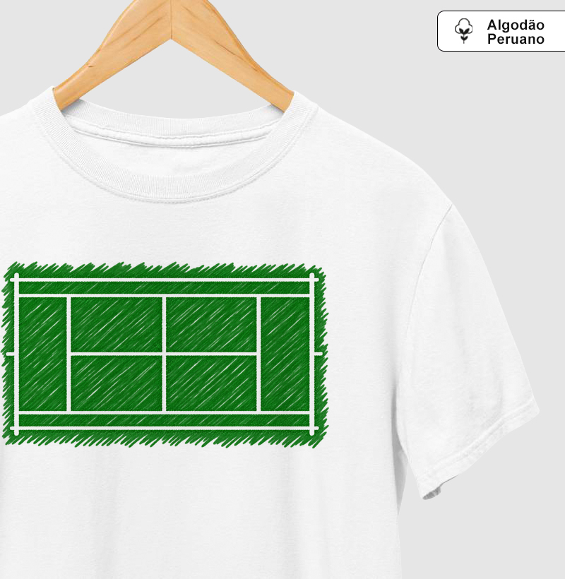 Quadra Verde Rabiscada - Camiseta Algodão Peruano
