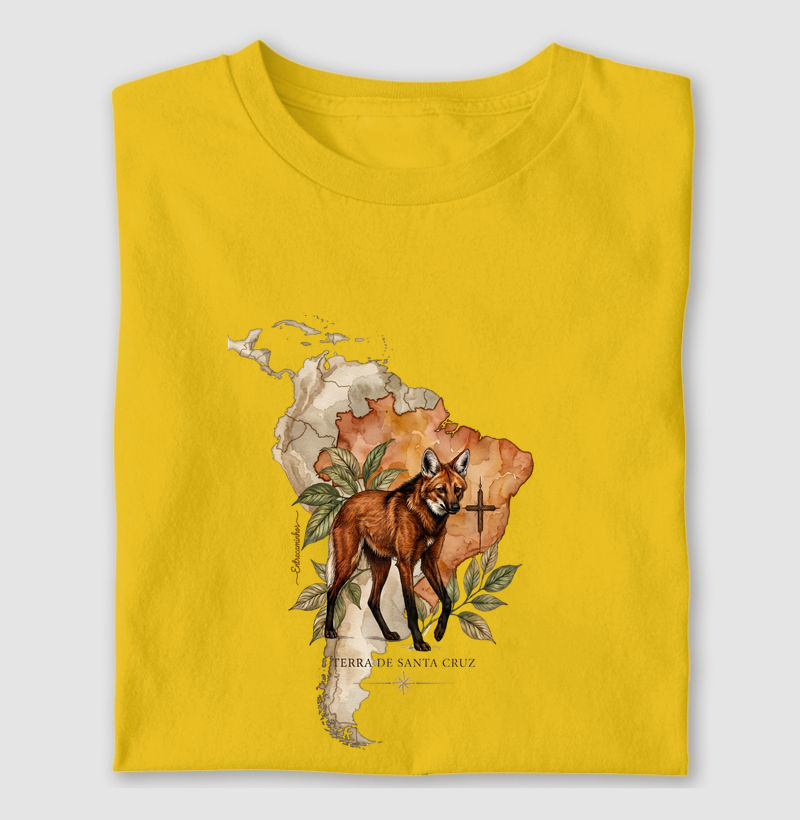 Lobo-Guará - Terra de Santa Cruz - Fé, História e Natureza - Camiseta
