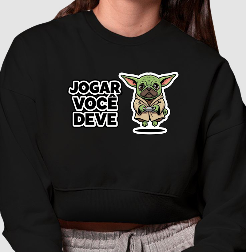 Cropped Moletom Mestre Pug - Cropped Moletom