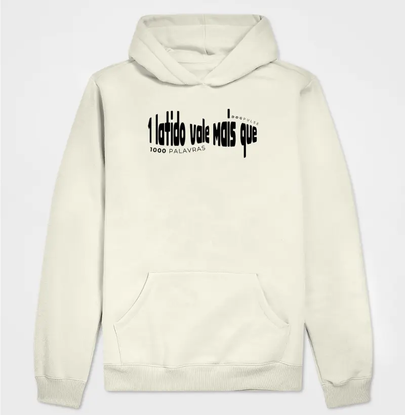 Hoodie Moletom 1 Latido vale Mais que 1000 Palavras Dog Pulse