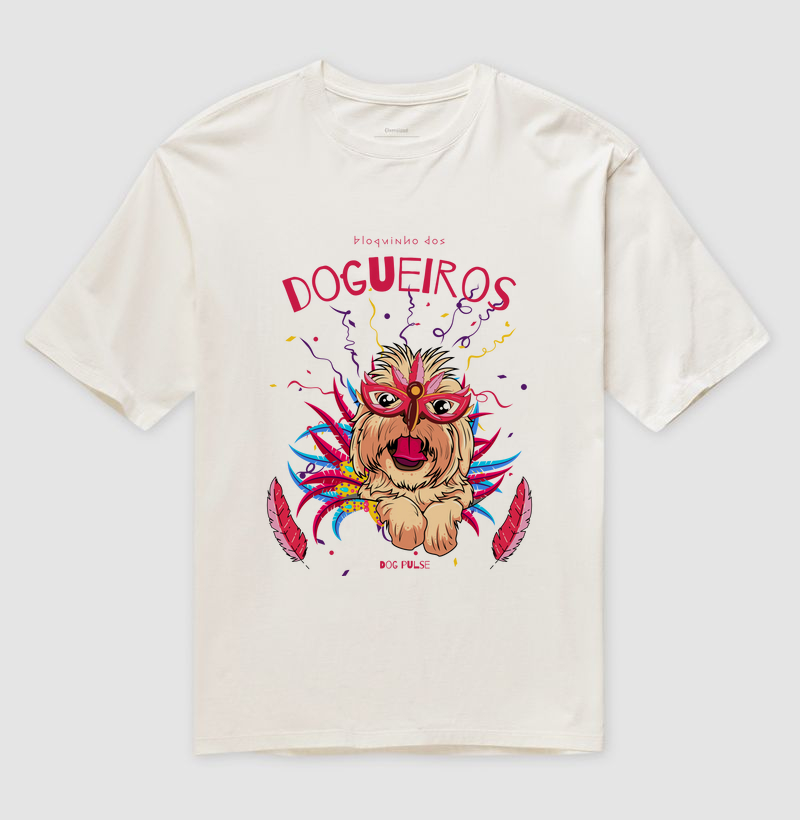 Camiseta Oversized Dog Pulse - Bloquinho dos Dogueiros - AuAu Folia