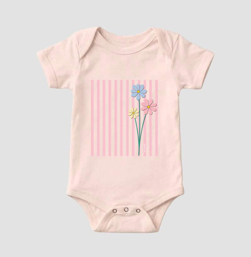 FLOR ROSA 02 - Body Infantil