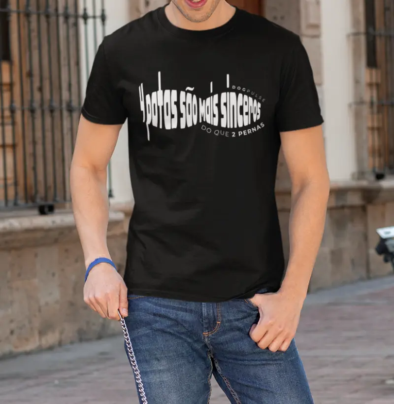 Camiseta 4 patas são mais sinceros que 2 pernas Dog Pulse