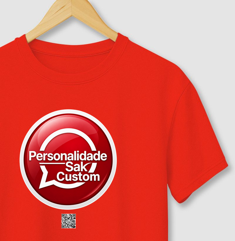 Personalidade Sak & Custom Red Logo - Camiseta