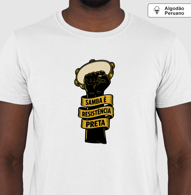 Camiseta Original Samba é Resistência Preta