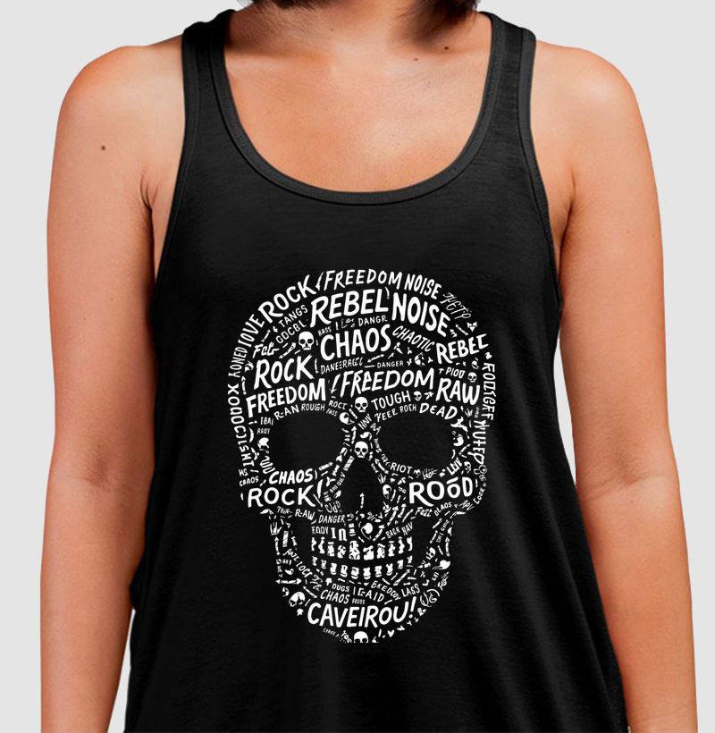 Rock Words Skull