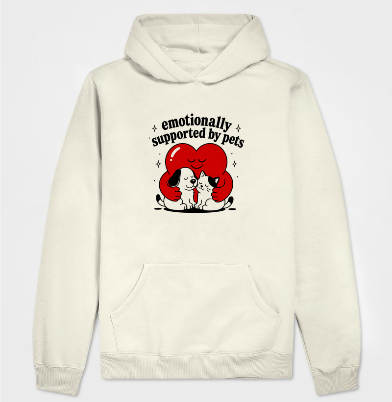 Moletom Emotionally supported by pets