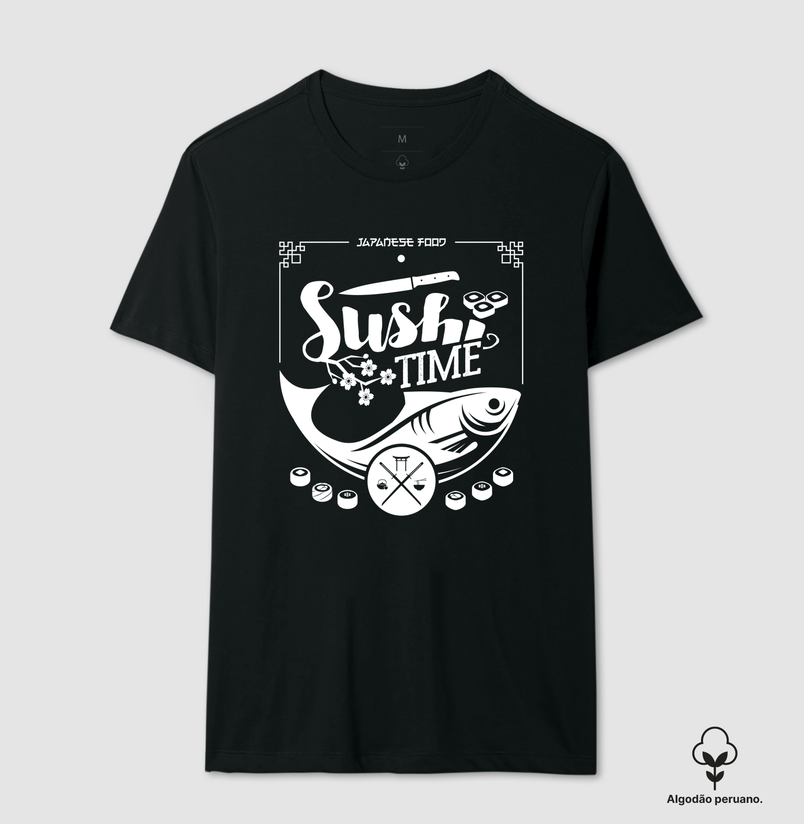 Sushi Time - Camiseta Algodão Peruano