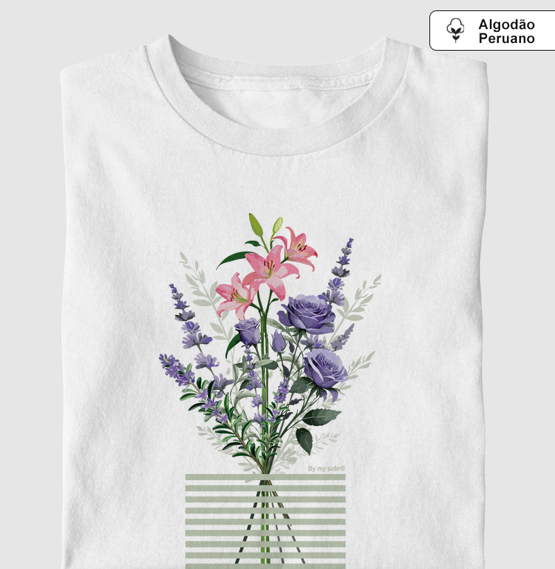 BOUQUET DE FLORES DELICADAS - Algodão Peruano