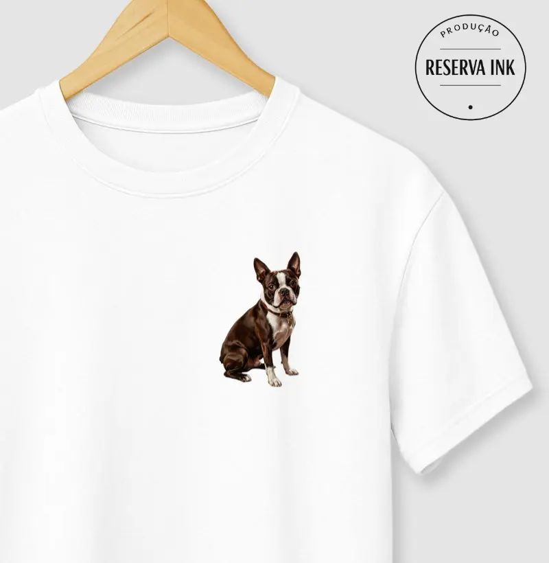 Boston Terrier Marrom Minimalista
