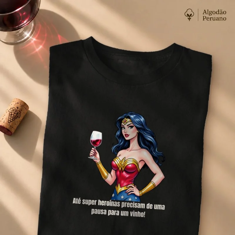 Camiseta Vinho - Super Mãe