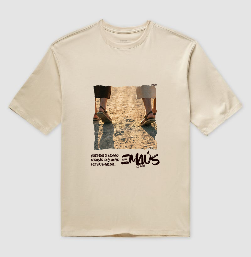 Camiseta Oversized Estampa - Emaús