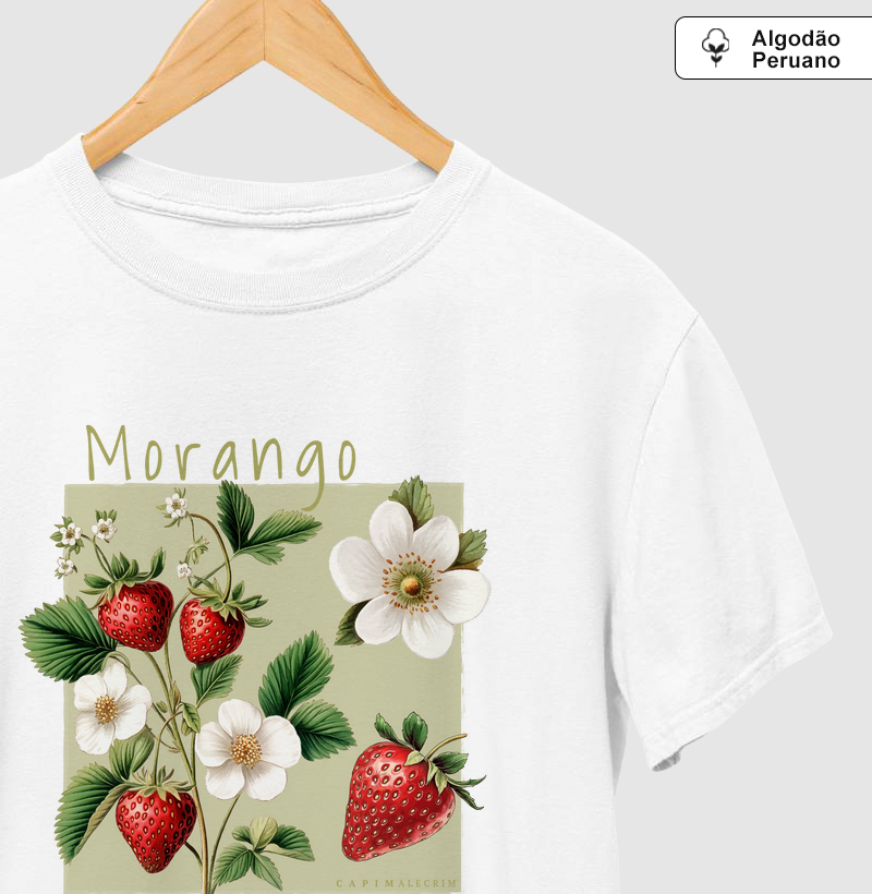 T-shirt Morangos - Algodão Peruano