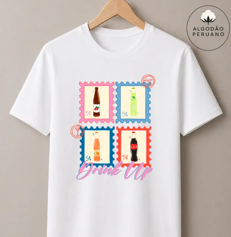 Camiseta Algodão Peruano - Drink Up