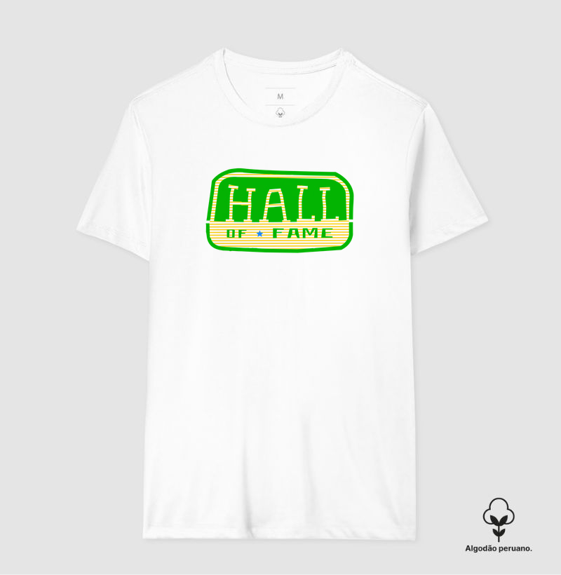 Camiseta HOF Verde Amarelo - Masculina Estampada 100% Algodão Peruano Hall of Fame – verde amarelo