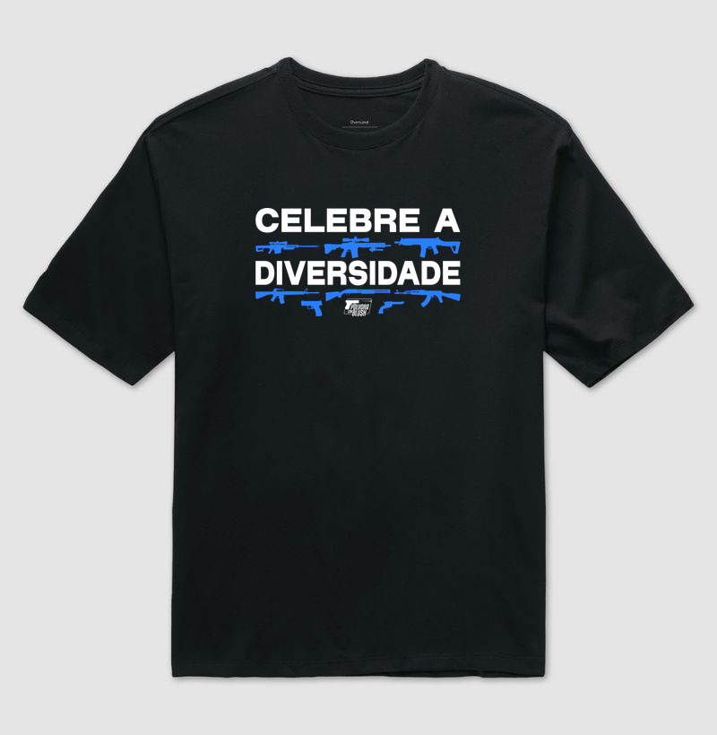 Celebre a Diversidade Pólvora com Blush - Camiseta Oversized
