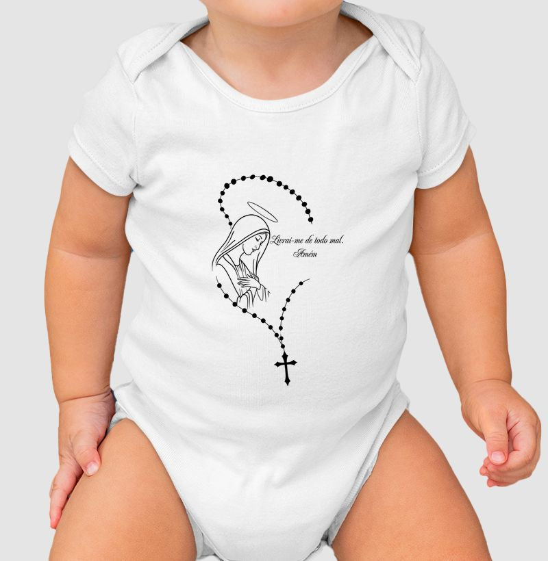 Body Infantil Livrai-me de Todo Mal