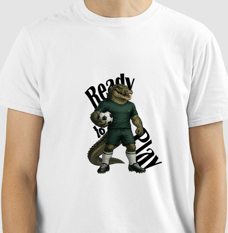Camiseta Crocodilo Futebolista - Ready to Play