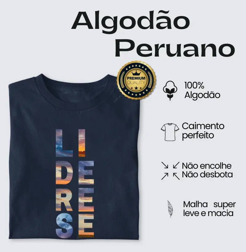 Lidere-se colorido - Algodão Peruano