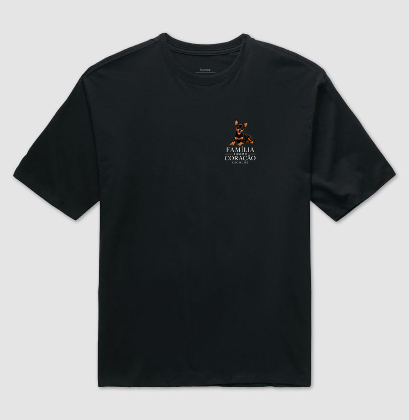 Pincher Preto - Família - Camiseta Oversized