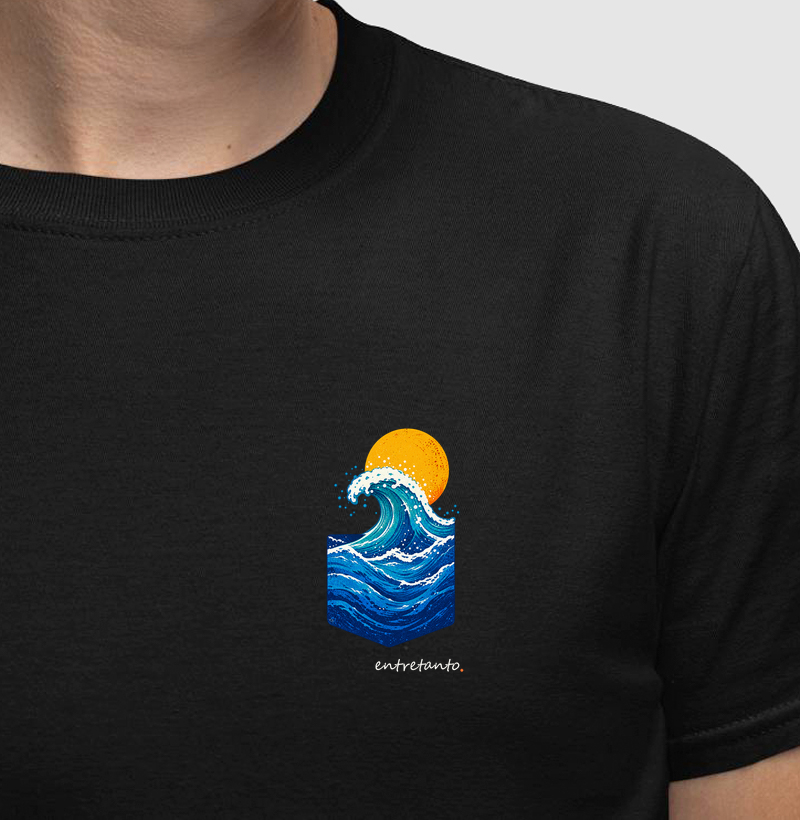 Camiseta Mar de Bolso 