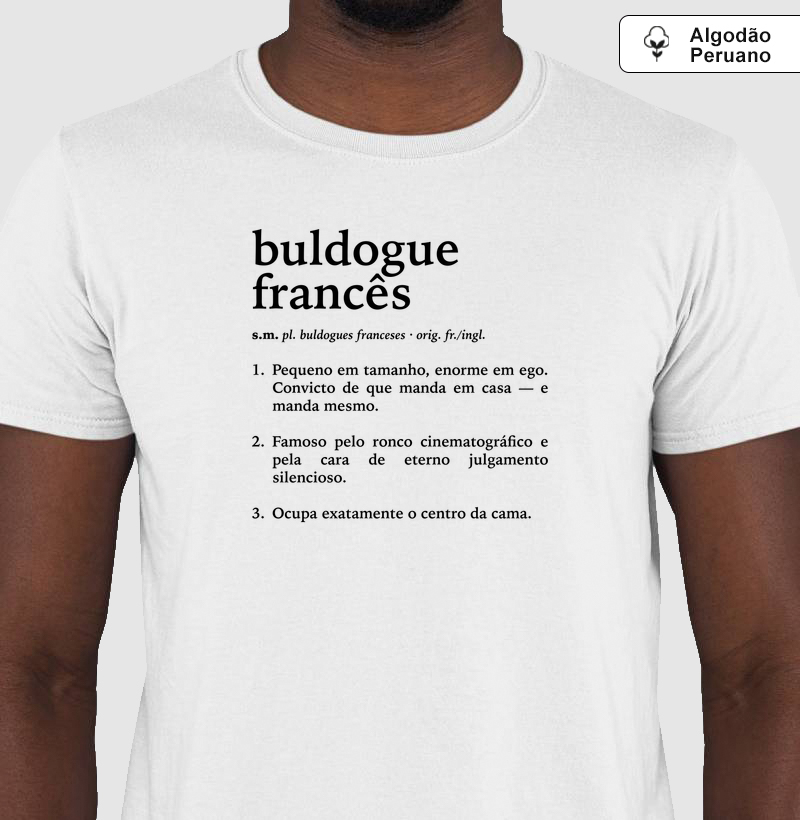 Algodão Peruano Buldogue Francês