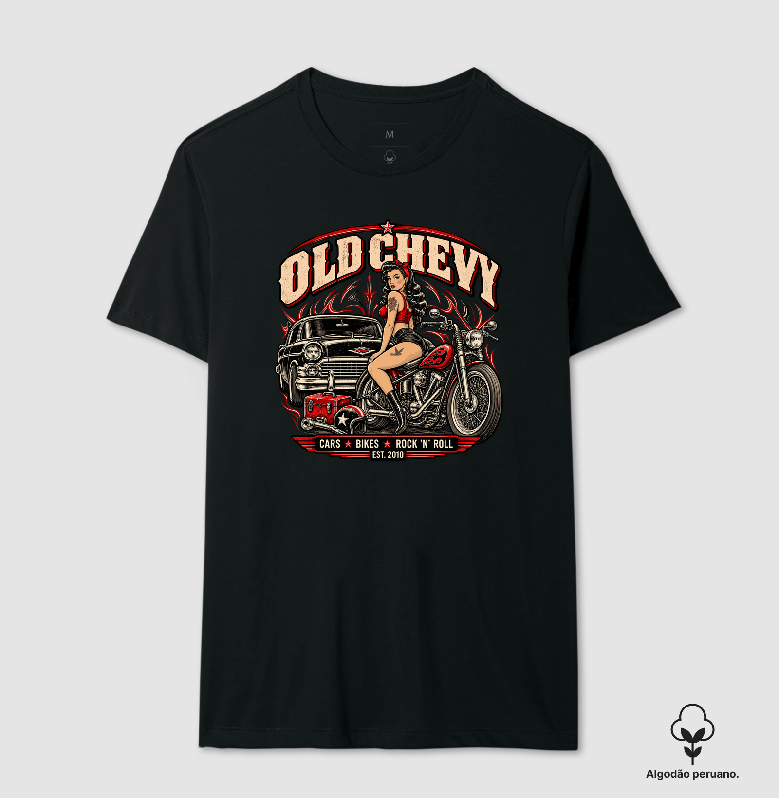 Garage Rebel | Road Rebels - Old Chevy - Camiseta Algodão Peruano
