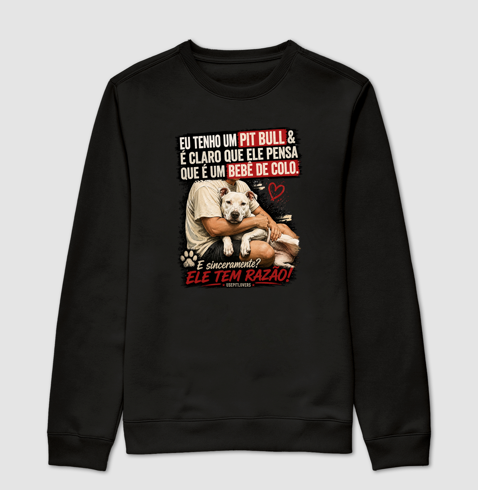 EU TENHO UM PITBULL E É CLARO QUE ELE PENSA QUE É UM BEBÊ DE COLO. E SINCEREMENTE? ELE TEM RAZÃO!