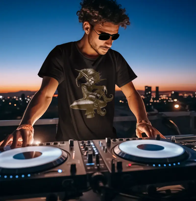 "Ironia Mágica: O Duende e o Cogumelo"