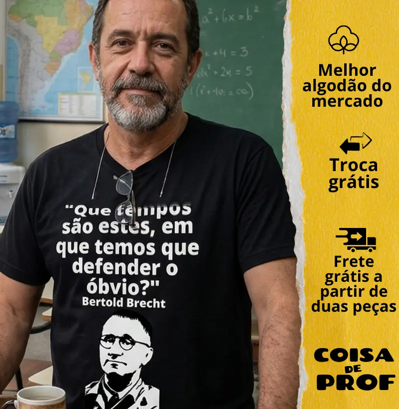 Camisetas Frase de Bertolt Brecht Defender o Óbvio