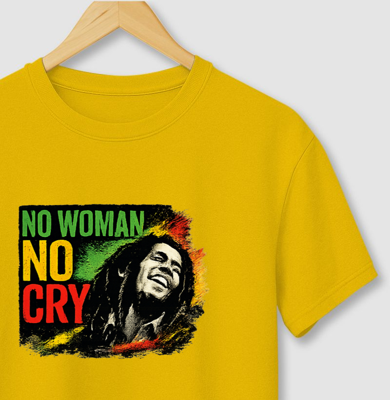 🔥 Camiseta No Woman No Cry – Bob Marley