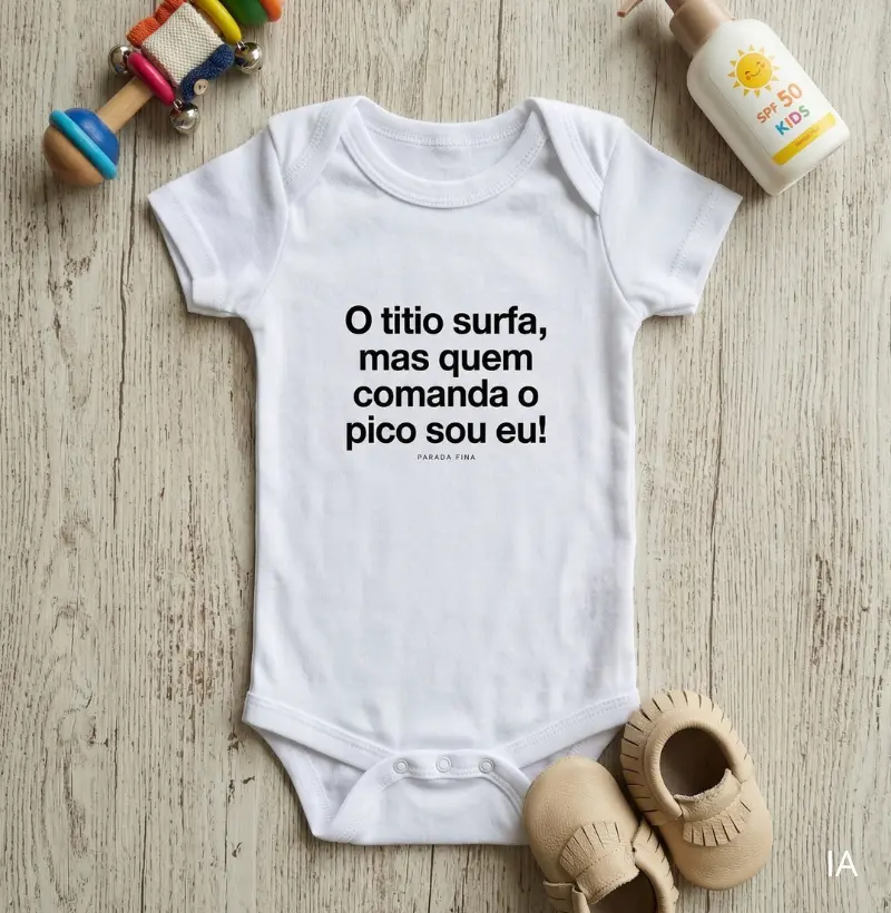 O titio surfa, mas quem comanda o pico sou eu!