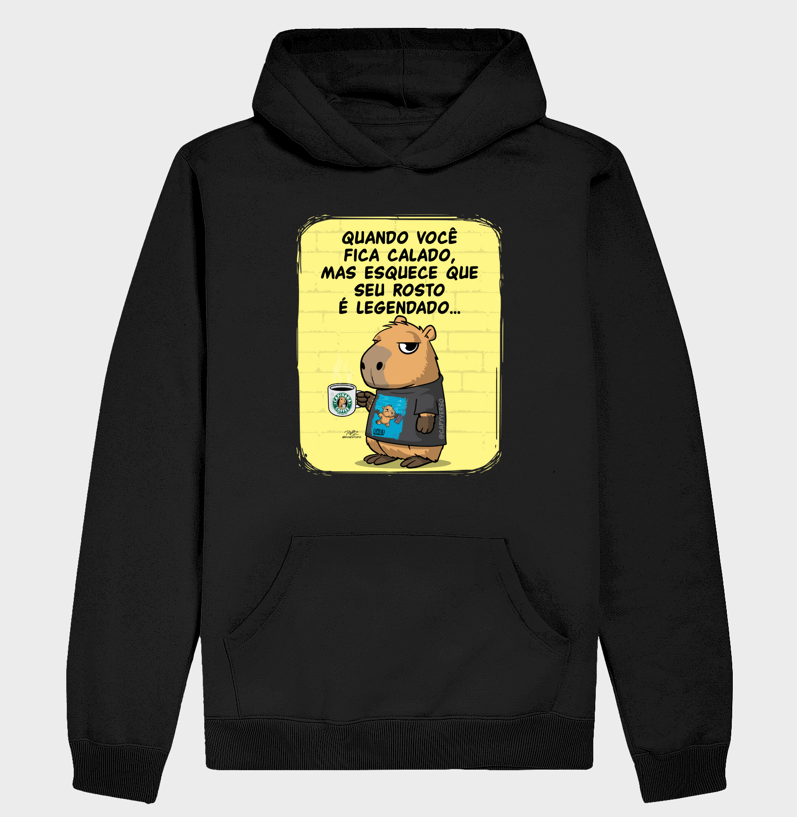 Camiseta Capivara Legendado - Hoodie Moletom